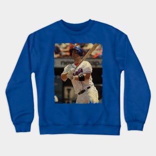 David Wright in New York Mets Crewneck Sweatshirt